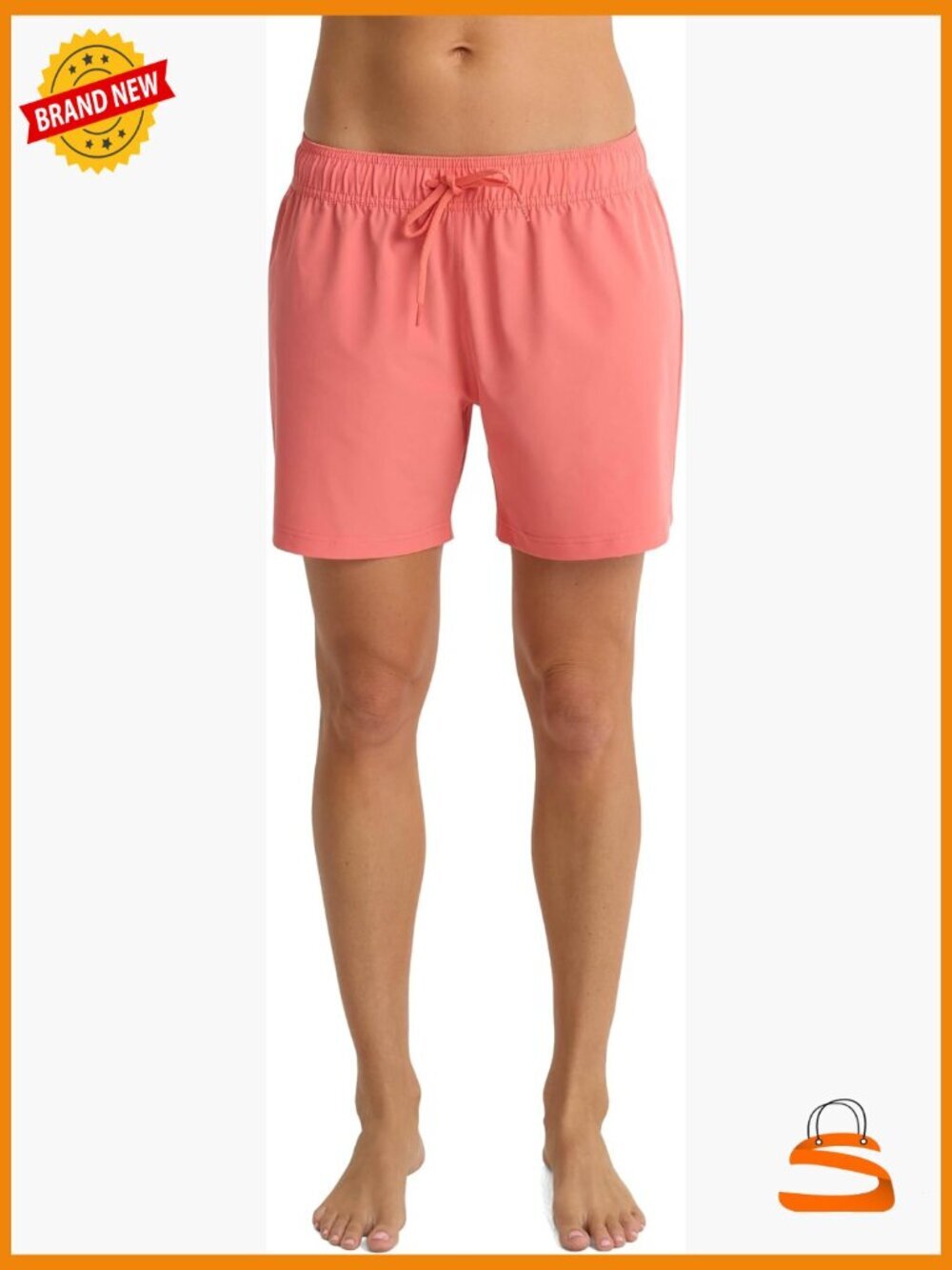 Women's 5" Inseam Board Shorts Quick Dry UPF 50+ Swim Bottoms Medium